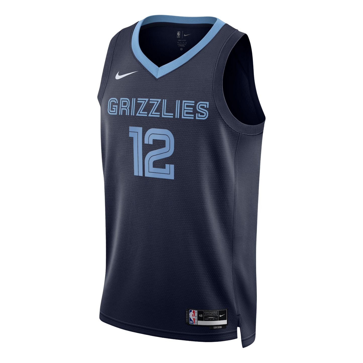 Memphis Grizzlies Navy Icon Jersey Ja Morant #12
