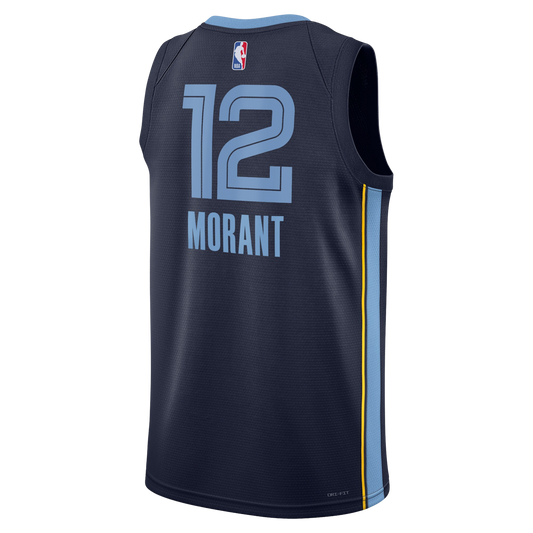Memphis Grizzlies Navy Icon Jersey Ja Morant #12