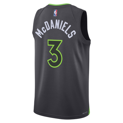 Minnesota Timberwolves Charcoal Statement Jersey Jaden McDaniels #3