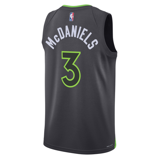 Minnesota Timberwolves Charcoal Statement Jersey Jaden McDaniels #3
