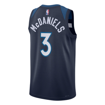 Minnesota Timberwolves Navy Icon Jersey Jaden McDaniels #3