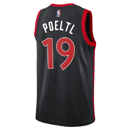 Toronto Raptors Black Statement Jersey Jakob Poeltl #19