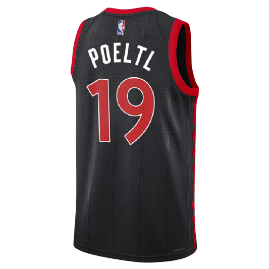 Toronto Raptors Black Statement Jersey Jakob Poeltl #19