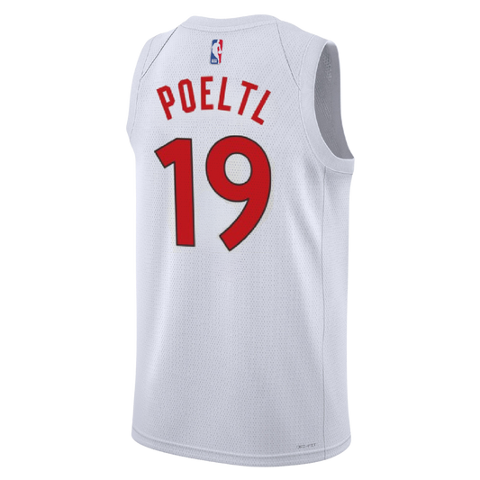 Toronto Raptors White Association Jersey Jakob Poeltl #19