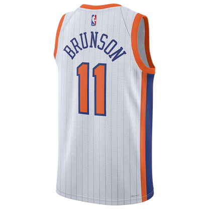 New York Knicks White 2025-2026 City Edition Jersey Jalen Brunson #11