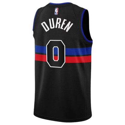 Detroit Pistons Black Statement Jersey Jalen Duren #0