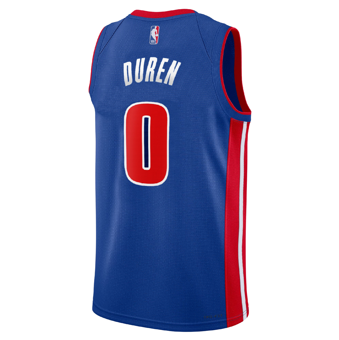 Detroit Pistons Blue Icon Jersey Jalen Duren #0