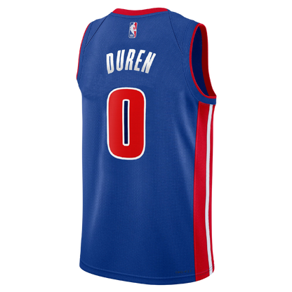 Detroit Pistons Blue Icon Jersey Jalen Duren #0