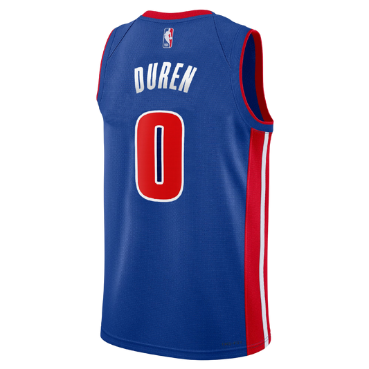 Detroit Pistons Blue Icon Jersey Jalen Duren #0