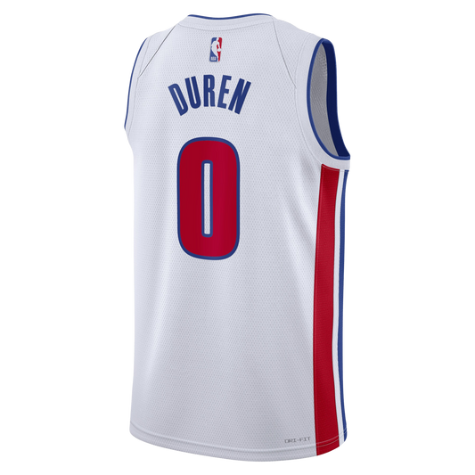 Detroit Pistons White Association Jersey Jalen Duren #0
