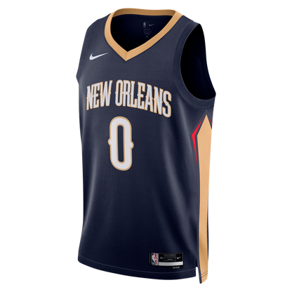 New Orleans Pelicans Navy Icon Jersey Jeremiah Fears #0