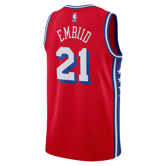 Philadelphia 76ers Red Statement Jersey Joel Embiid #21