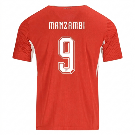 Switzerland 2026 Home Jersey Johan Manzambi #9