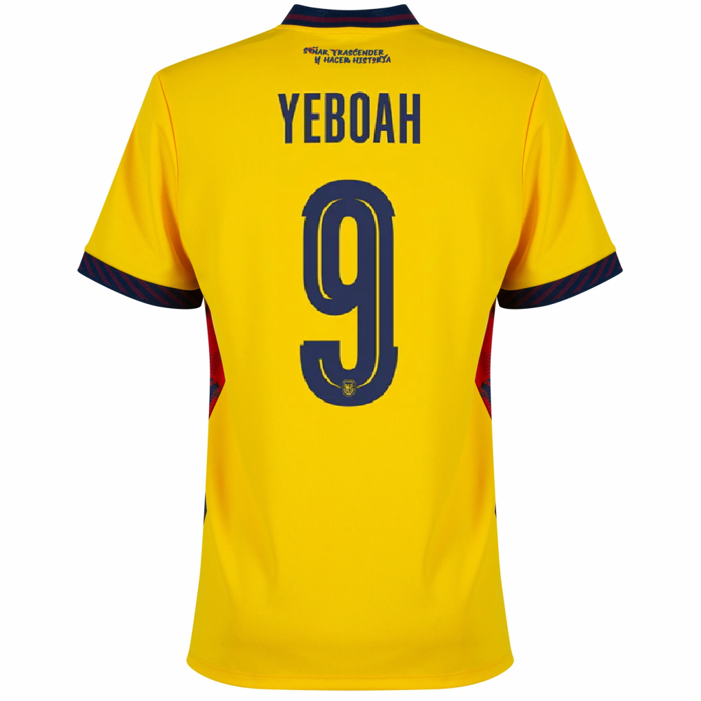 Ecuador 2026 Home Jersey John Yeboah #9