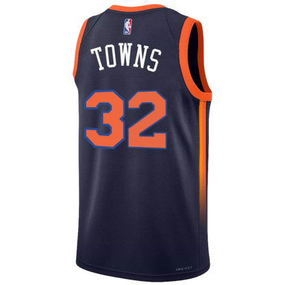 New York Knicks Navy Statement Jersey Karl-Anthony Towns #32