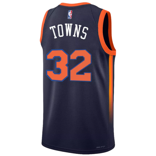 New York Knicks Navy Statement Jersey Karl-Anthony Towns #32