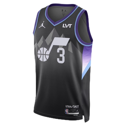 Utah Jazz Black Statement Jersey Keyonte George #3