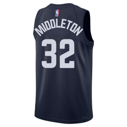 Washington Wizards Navy Statement Jersey Khris Middleton #32