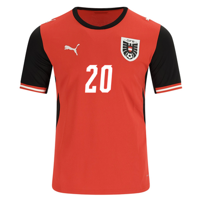 Austria 2026 Home Jersey Konrad Laimer #20