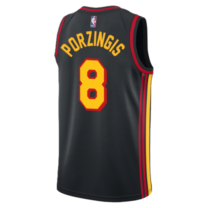 Atlanta Hawks Black Statement Jersey Kristaps Porziņģis #8