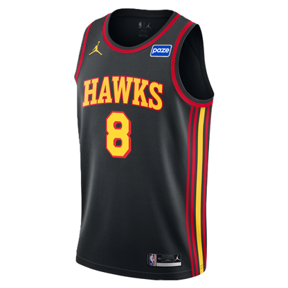 Atlanta Hawks Black Statement Jersey Kristaps Porziņģis #8