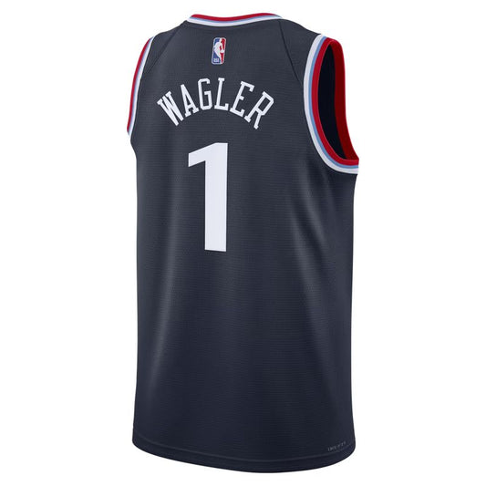 LA Clippers Navy Icon Edition Jersey Keaton Wagler #1 back