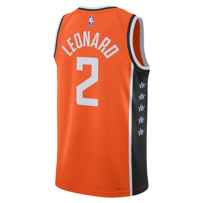 LA Clippers Orange 2025-2026 City Edition Jersey Kawhi Leonard #2