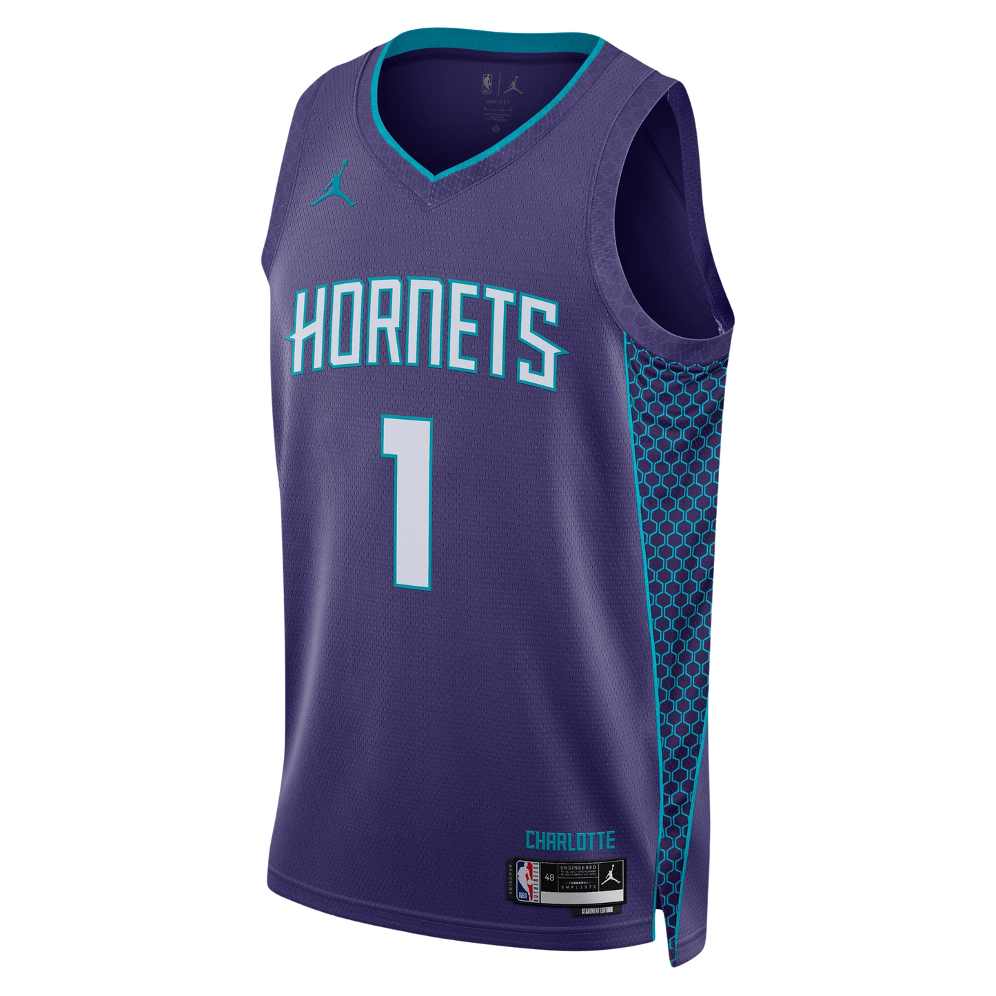 Charlotte Hornets Purple Statement Jersey LaMelo Ball #1