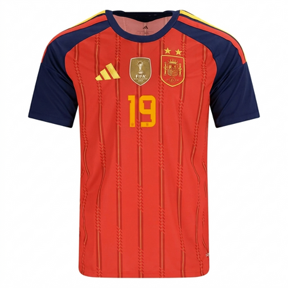 Spain 2026 Home Jersey Lamine Yamal #19 - 2 Stars