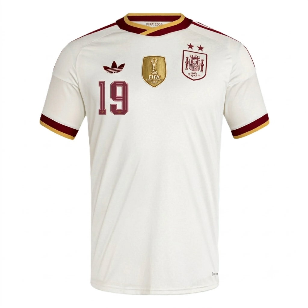 Spain 2026 Away Jersey Lamine Yamal #19 - 2 Stars