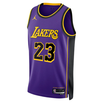 Los Angeles Lakers Purple Statement Jersey LeBron James #23