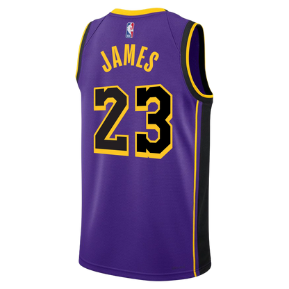 Los Angeles Lakers Purple Statement Jersey LeBron James #23
