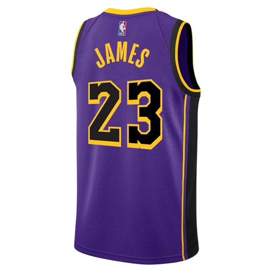 Los Angeles Lakers Purple Statement Jersey LeBron James #23