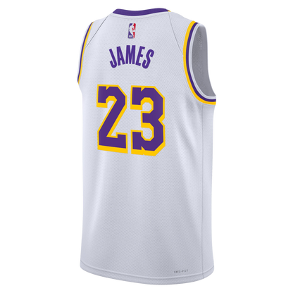 Los Angeles Lakers White Association Jersey LeBron James #23