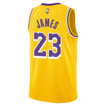 Los Angeles Lakers Yellow Gold Icon Jersey LeBron James #23