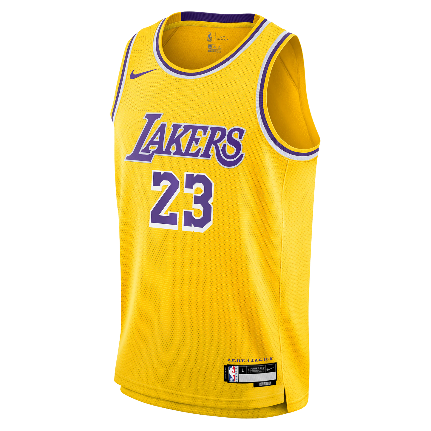 Los Angeles Lakers Yellow Gold Icon Jersey LeBron James #23