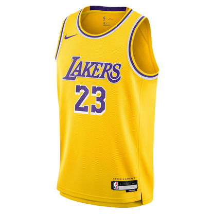 Los Angeles Lakers Yellow Gold Icon Jersey LeBron James #23