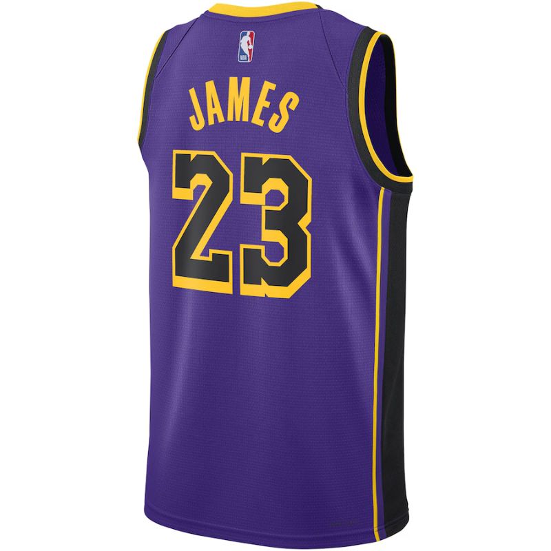 Los Angeles Lakers 24/25 Lebron Purple Jersey back