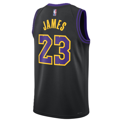 Los Angeles Lakers Black 2025-2026 City Edition Jersey LeBron James #23