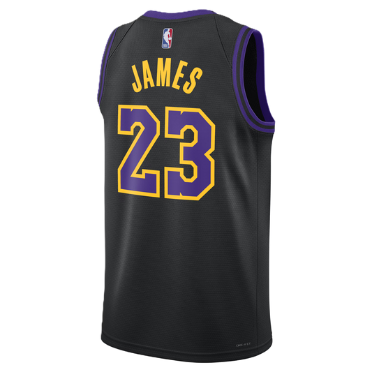 Los Angeles Lakers Black 2025-2026 City Edition Jersey LeBron James #23