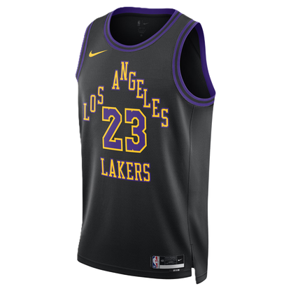 Los Angeles Lakers Black 2025-2026 City Edition Jersey LeBron James #23