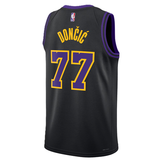 Los Angeles Lakers Black 2025-2026 City Edition Jersey Luka Dončić #77