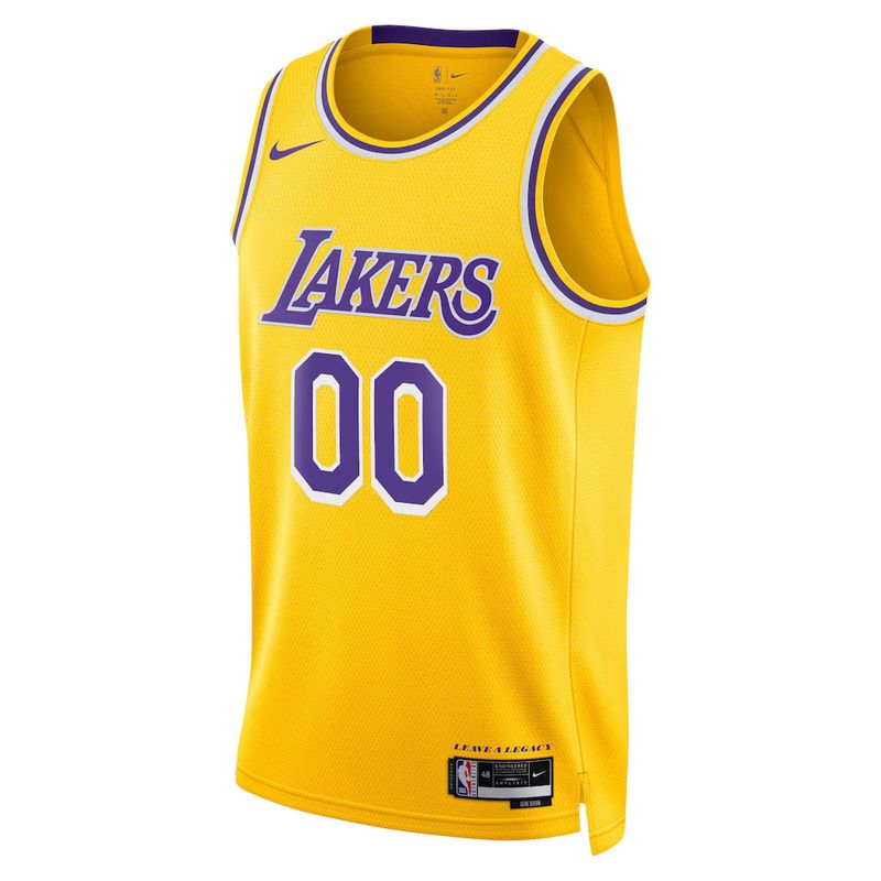 Los Angeles Lakers Gold Icon Edition Jersey Custom front