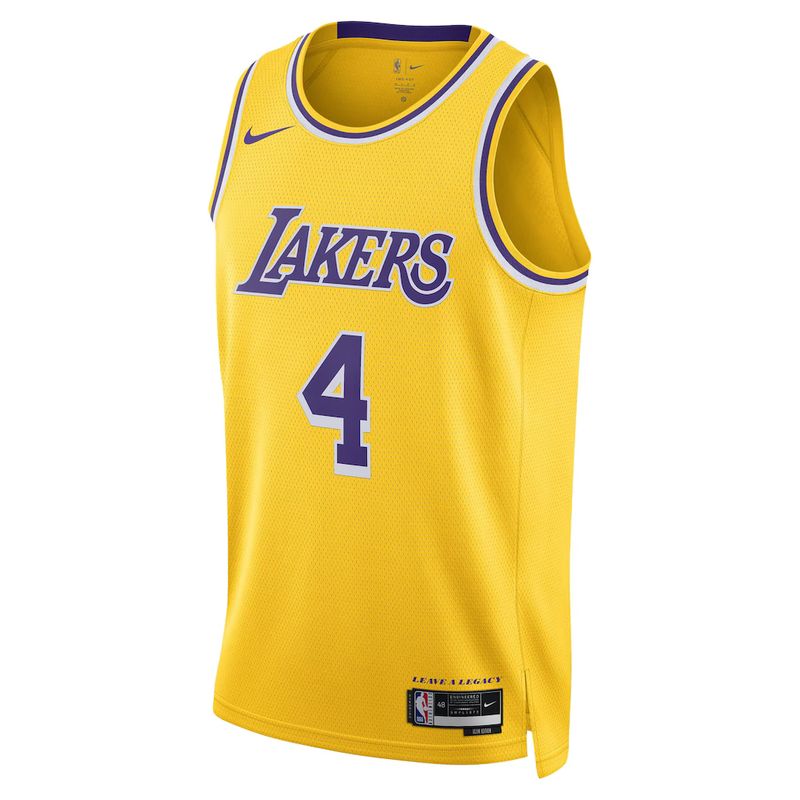 Los Angeles Lakers Gold Icon Edition Jersey Dalton Knecht #4 front