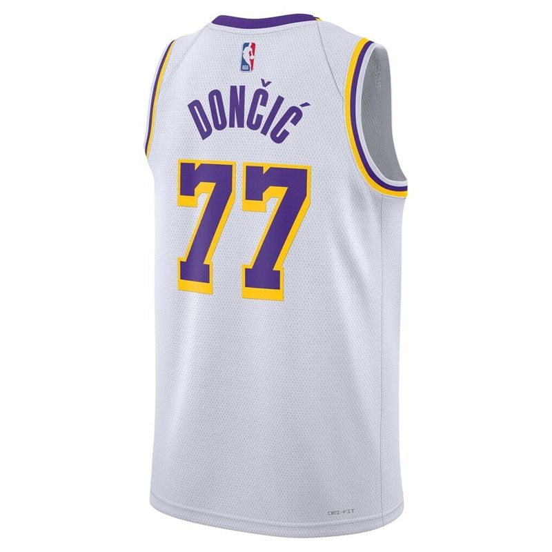 Los Angeles Lakers White Association Edition Jersey Luka Dončić #77 back
