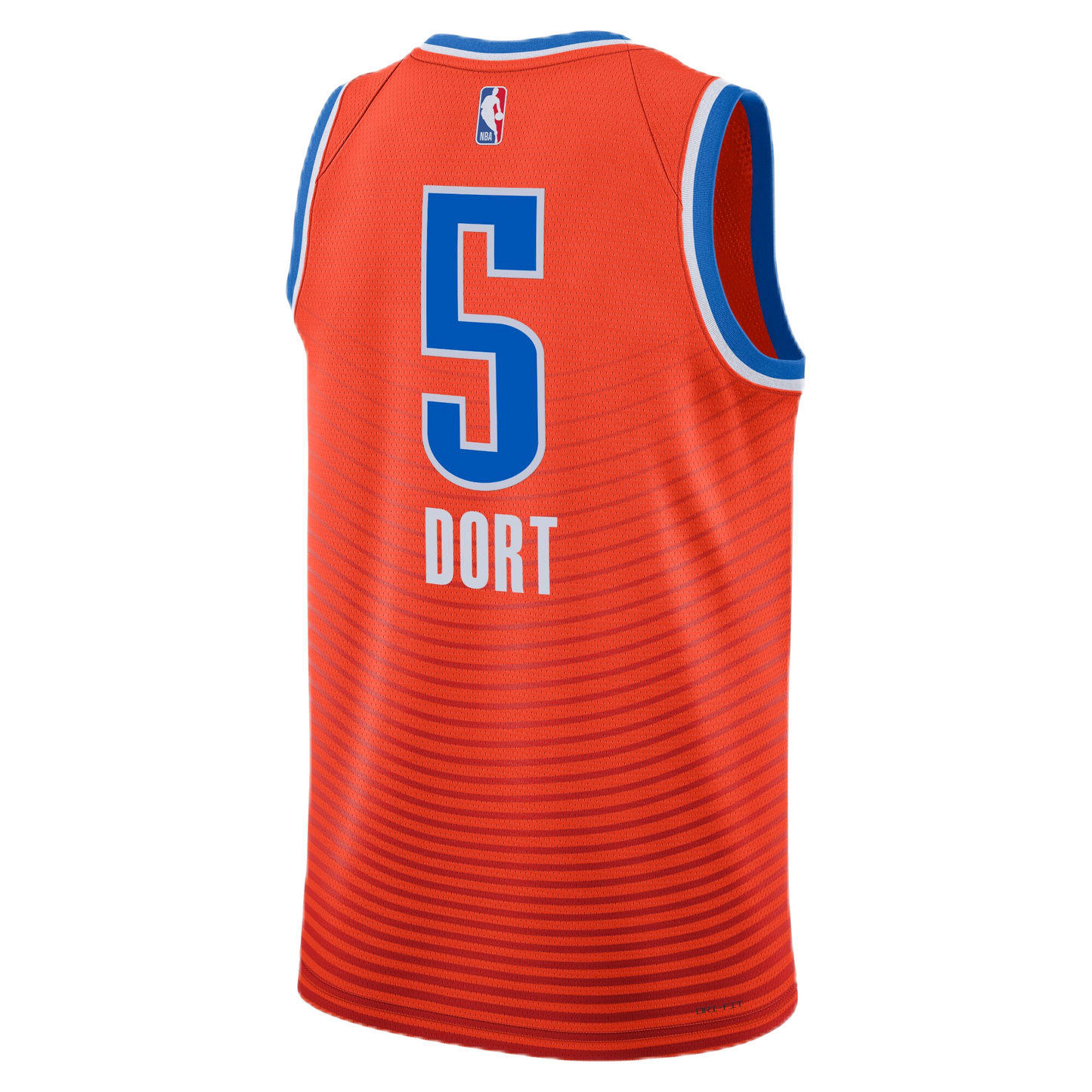 Luguentz Dort Jersey, OKC Thunder Statement Jersey, Orange Basketball Jersey, #5 Dort Jersey, Oklahoma City Thunder Statement Edition, Fan Gear, Statement Edition Swingman.