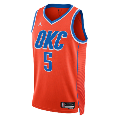 Oklahoma City Thunder Orange Statement Jersey Luguentz Dort #5