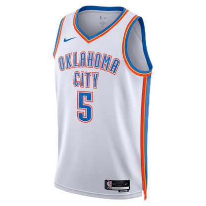 Oklahoma City Thunder White Association Jersey Luguentz Dort #5