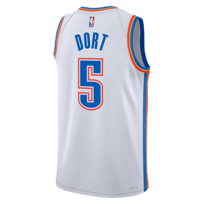 Oklahoma City Thunder White Association Jersey Luguentz Dort #5