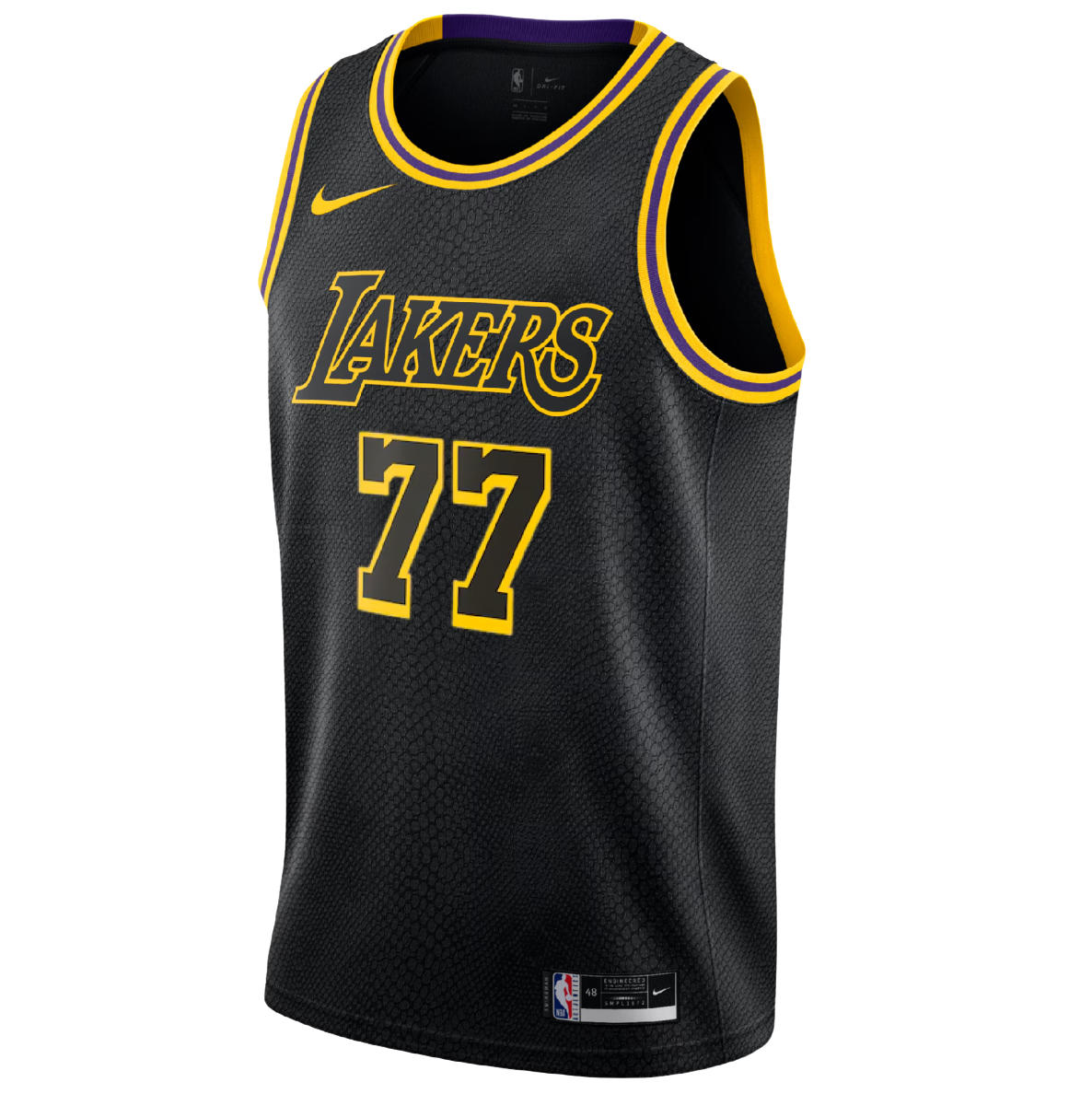 Los Angeles Lakers Black Mamba Jersey Luka Dončić #77